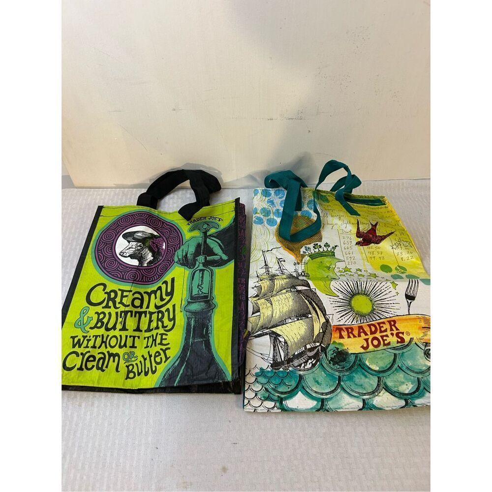 2 Trader Joe’s reuse tote grocery bags‎ lot
